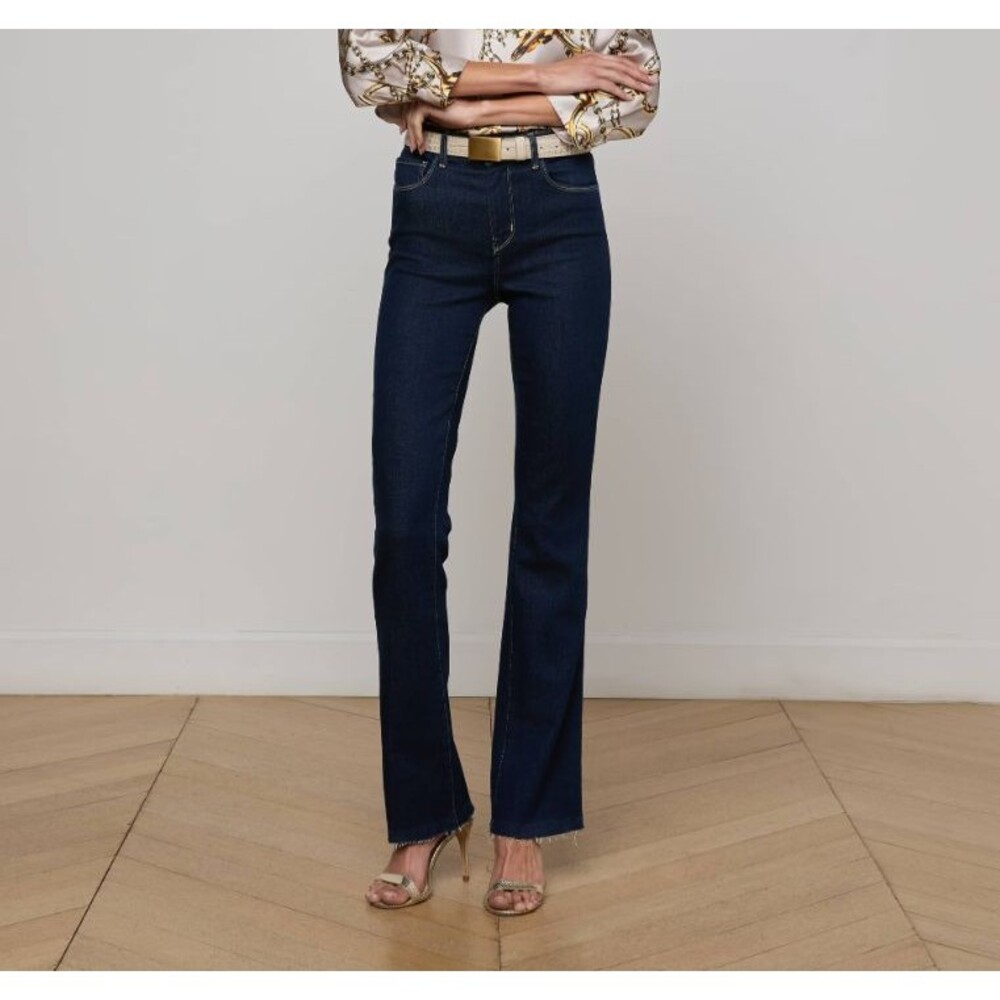 L'AGENCE Women's Jeans Ruth High Rise Straight Leg Jeans in Koval size 25